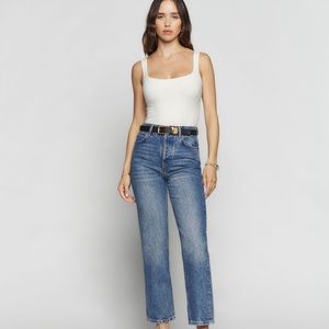 Cynthia High Rise Straight Cropped Jeans
